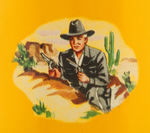 "HOPALONG CASSIDY" COLOR VARIETY METAL LUNCHBOX WITH THERMOS.