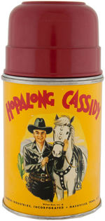 "HOPALONG CASSIDY"COLOR VARIETY METAL LUNCHBOX WITH THERMOS.