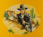 "HOPALONG CASSIDY"COLOR VARIETY METAL LUNCHBOX WITH THERMOS.