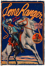 "LONE RANGER OFFICIAL OUTFIT" BOXED HOLSTER SET WITH COMPOSITION GUN.