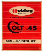 "HUBLEY COLT .45 GUN AND HOLSTER SET" BOXED.