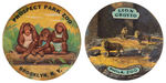 ZOO BUTTONS PICTURING MONKEYS, CHIMPS AND LIONS.