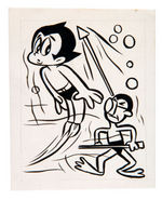 ASTRO BOY TOPPS TATTOO ORIGINAL ART.