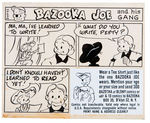 TOPPS "BAZOOKA JOE AND HIS GANG" ORIGINAL WESLEY MORSE ART PAIR.