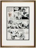 DON NEWTON "THE PHANTOM" FRAMED 1976 ORIGINAL COMIC BOOK PAGE ART.