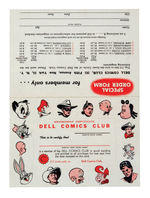 "DELL COMICS CLUB" MEMBERSHIP CERTIFICATE CARD FOLDER.