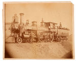 “B.O. RAILROAD YARD 1888” LARGE CABINET PHOTO.