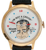 “I’M NOT A CROOK” NIXON CHARACTER WATCH WITH SHIFTY EYES.