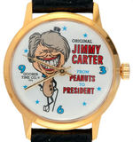 "JIMMY CARTER"  1976 WATCH WITH CARICATURE.