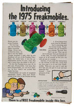 "FREAKIES" CEREAL BOX WITH FREAKMOBILE PREMIUM CAR SET.