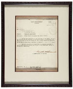 “FRANKLIN D. ROOSEVELT ACTING SECRETARY OF THE NAVY” SIGNED “NAVY DEPARTMENT/WASHINGTON” DOCUMENT.