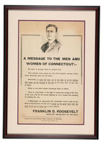 FDR AS ASST. SECRETARY OF THE NAVY POSTER TO THE PEOPLE OF CONNECTICUT.