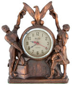 WORKINGMAN AND FAMILY EARLY 1930s NRA ERA ELECTRIC CLOCK.