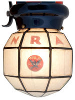 LADY HEAD/NRA DUEL LIGHT 1930S BARBER POLE FROM THE MARK FURR COLLECTION.