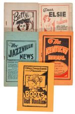 16-PAGER LOT OF SEVEN INCLUDING “BETTY BOOP/BOOTS/MOON MULLINS”.