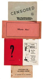 FOREIGN AND LARGE FORMAT X-RATED COMIC STORY BOOKLETS.