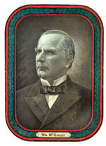 “WILLIAM McKINLEY” LARGE LITHO METAL PORTRAIT TRAY C. 1896.