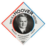 “THIS IS A HOOVER HOME” GRAPHIC WINDOW SIGN AND RARE PENNANT.