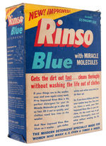 "RINSO BLUE" DETERGENT BOX WITH PALADIN TRADING CARD OFFER.