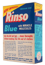 "RINSO BLUE" DETERGENT BOX WITH PALADIN TRADING CARD OFFER.