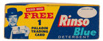 "RINSO BLUE" DETERGENT BOX WITH PALADIN TRADING CARD OFFER.