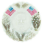 TAFT 1908 PORTRAIT PLATE WITH FOUR EAGLES AND TWO FLAGS.