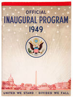 TRUMAN BARKLEY OFFICIAL 1949 INAUGURAL PROGRAM.