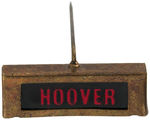 HOOVER CIRCULAR LICENSE ATTACHMENT AND CLEVER LIGHT REFLECTING STICKPIN.