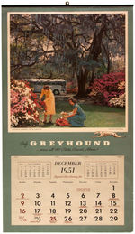 "GREYHOUND" BUS 1951 CALENDAR.