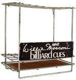 "WILLIE MOSCONI BILLIARD CUES" DISPLAY RACK.