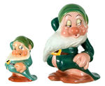 BASHFUL LARGE SIZE EXCEPTIONAL CERAMIC FIGURINE BY ZACCAGNINI.