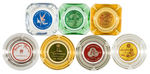 “LAS VEGAS” 13 PIECE GLASS ASHTRAY LOT.