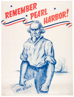 "REMEMBER PEARL HARBOR!" WORLD WAR II POSTER WITH UNCLE SAM.