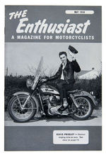 HARLEY-DAVIDSON "THE ENTHUSIAST" MAGAZINE WITH ELVIS PRESLEY COVER.