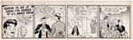 “LI’L ABNER” 1939 DAILY COMIC STRIP ORIGINAL ART- ABNER TO BE EXECUTED.