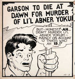 “LI’L ABNER” 1939 DAILY COMIC STRIP ORIGINAL ART- ABNER TO BE EXECUTED.