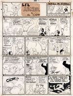 “LI’L ABNER” 1941 CHRISTMAS SUNDAY PAGE ORIGINAL ART COMPLETE WITH TOPPER.