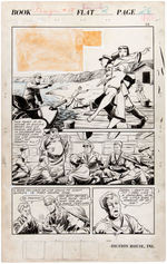 “RANGERS” #18 “THE SEA DEVIL” COMPLETE FIVE PAGE STORY ORIGINAL ART.