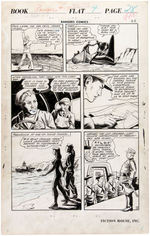 “RANGERS” #18 “THE SEA DEVIL” COMPLETE FIVE PAGE STORY ORIGINAL ART.