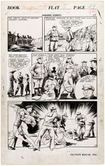 “RANGERS” #18 “THE SEA DEVIL” COMPLETE FIVE PAGE STORY ORIGINAL ART.