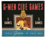 "G-MEN CLUE GAMES - 3 GAMES" BOXED SET.