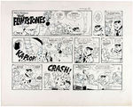 “THE FLINTSTONES” 1963 SUNDAY COMIC STRIP ORIGINAL ART.