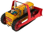 "BULLDOZER CLIMBING TRACTOR" BOXED WIND-UP MARX TOY.