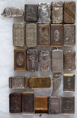 SILVERED BRASS MATCH SAFE 1890s-EARLY 1900s LOT.