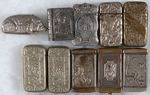 SILVERED BRASS MATCH SAFE 1890s-EARLY 1900s LOT.