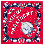 “WIN WITH IKE FOR PRESIDENT” 1952 BANDANA.