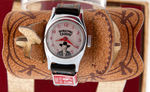 "HOPALONG CASSIDY WRISTWATCH" ON SADDLE IN DISPLAY BOX.