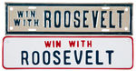 “WIN WITH ROOSEVELT” LICENSE PLATE PAIR LIKELY 1932.