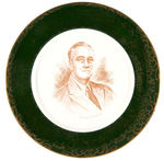 FDR FOUR C. 1944 CHINA PORTRAIT PLATES.