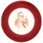 FDR FOUR C. 1944 CHINA PORTRAIT PLATES.